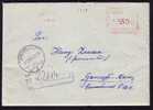 Monetary Reform 1951 Rare Cancell Temporar Obliteration Cover Registred . - Franking Machines (EMA)