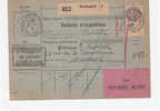 COLIS POSTAUX D'ALSACE-LORRAINE  TB - Covers & Documents