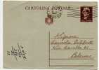 31.07.1945 - Luogotenenza /Palermo - Roma - Card / Cartolina Postale  Da Lire 1,20 - Marcophilie