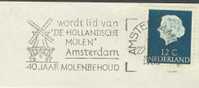 NEDERLAND : 1966 : Postmark Slogan On Fragment : MOLEN,MOULIN,MILL, - Mühlen