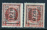 PO 166 ( A ) Et ( B ) - Sobreimpresos 1922-31 (Houyoux)