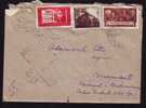Monetary Reform 1951 Reg. Cover Nice Franking 3x Stamps Very Rare!!! - Covers & Documents