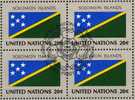 Flagge SOLOMON ISLANDS 1982 UNO New York 404, 4-Block + Kleinbogen O 6€ - Sobres