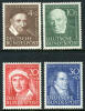 Germany B320-23 XF Mint Never Hinged Portrait Semi-Postal Set From 1951 - Unused Stamps