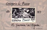 ESPAÑA 1981 EL GUERNICA DE PICASSO EN ESPAÑA - EDIFIL 2631 - Yvert Block Nº 29 - Picasso