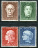 Germany B338-41 Mint Never Hinged Portrait Set From 1954 - Unused Stamps