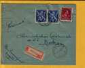 683+691 Op Aangetekende Brief Met Stempel NIVELLES  (VK) - 1936-1957 Col Ouvert