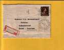 695 Op Aangetekende Brief Met Stempel EDINGEN / ENGHIEN  (VK) - 1936-1957 Collo Aperto