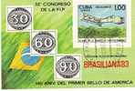 Expo BRASILIANA 1983 Rio Doppeldecker Ochsenaugen Kuba Block 78 O 5€ Blocchi Hojita Bf M/s Bloc Philatelic Sheet Of Cuba - Blocs-feuillets