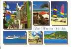 GUADELOUPE  : Saint-Martin ANT. FSES : PHILIPSBURG /CPM Multivues (6)  Voyagée 1997 (FLAMME) / Etat Correct - Saint Martin