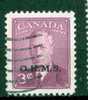 1950 3 Cent King George VI Issue #O14 OHMS Overprint - Surchargés