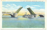 Cherry Street Bridge, Showing Draw, Steamer Owana, Toledo, OH Publ Toledo Post Card Co - Toledo