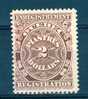 1912 $2.00 Quebec Registration Stamp #QR23  Mint No Gum - Fiscale Zegels