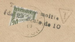 Taxe Col. Gen N° 21 En Moitié De Timbre Sur Lettre Du Gabon En Port Local - Postage Due