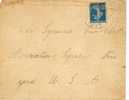 Carta LASSOUTS (Aveyron) 1920. Fechador De ESPALION - Storia Postale