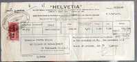 Reçu Assurance Helvétia Mr Lefroit Guingamp 22 - De Mr Pastol Tréglamus - 31-10-1938 - Tp Fiscal 1,10 Franc - Bank En Verzekering