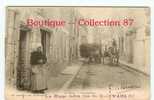 36 - LE BLANC - GRANDE RUE - VOYAGEE En 1902 - ATTELAGE De BOIS Avec Un ANE - CARTE RARE - DOS VISIBLE - Le Blanc