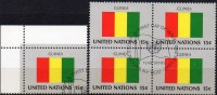 Flagge 1980 Guinea UNO New York 352+4-Block Aus Kleinbogen O 2€ Bloque Hoja M/s Bloc United States Flags Sheet Bf Africa - Andere & Zonder Classificatie