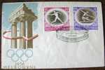 1956 POLAND FDC FOR MELBOURNE OLYMPIC GAMES GYMNASTICS ATHLETICS JAVELIN - Estate 1956: Melbourne