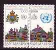 Y7762 - SAN MARINO Ss N°1357/58 - SAINT-MARIN Yv N°1311/12 ** ONU UNO - Unused Stamps