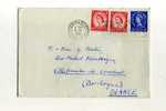 - GRANDE BRETAGNE 1952... AFFRANCHISSEMENT COMPOSE SUR LETTRE DE 1965 POUR LA FRANCE . - Lettres & Documents