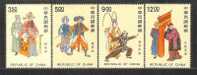 1992 TAIWAN PEKING Opera 4v - Unused Stamps