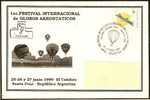 MONGOLFIERE - ARGENTINA 1999 - 1^ FESTIVAL INTERNACIONAL DE GLOBOS AEROSTATICOS - Mongolfiere