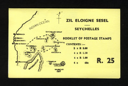 SEYCHELLES ZIL ELWANNYEN SESEL - 1980 R25 BOOKLET SG SB1 VARIETY FINE MNH ** (2 SCANS) - Seychellen (1976-...)