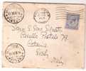 33989)lettera Con  2 E 1/2 + Annullo Da Fulham A Catania Il 10-8-1924 - Covers & Documents
