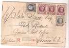 33998)lettera Racc. Con  50c+5c+3x15c + Annullo Da Bruxelles A Londra Il 16-1-1924 - Briefe U. Dokumente