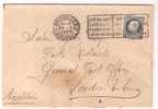 34001)lettera Con  50c +  Annullo Da Bruxelles A Londra Il 29-1-1924 - Storia Postale