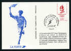 FRANCE PSEUDO ENTIER RESERVATAIRE PTT JEUX OLYMPIQUES ALBERTVILLE 1991 - Official Stationery