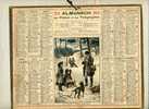 CALENDRIER - ALMANACH DES POSTES ET DES TELEGRAPHES 1923 - HAUTE ALSACE - LUGE - NEIGE - ENFANT - Formato Grande : 1921-40