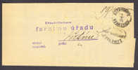 Austria Czech Vorläufer BOSKOWITZ Boscovice Hauptmannschaft 1894 Cancel Folded Cover To Kretín - ...-1918 Vorphilatelie