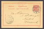 Germany Postal Stationery Ganzsache Entier Deutsche Reichspost Postkarte 10 Pf. Adler BERLIN 1894 Nach Næstved Dänemark - Postkarten