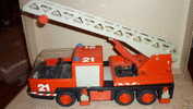 PLAYMOBIL EQUIVALENCE BOITE 3781 CAMION DE POMPIERS GRANDE ECHELLE 1993 A 1995 Sans Accessoires - Playmobil