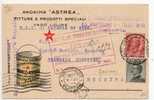 VADO LIGURE  / 17.06.1926 -  Card / Cartolina - " ANONIMA ASTREA "  Firma -  Cent. 10+30 - Pubblicitari