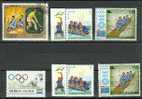 6  Timbres AVIRON (lot N°06):    Fujeira -  Sharjah - Pakistan - Espagne - JO / Hockey Gazon - Remo