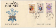 BRUNEI-FDC-1981-royal Wedding , Costumes,, Lady Diana, Prince Charles - Brunei (1984-...)