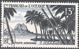 Oceanie 1955 Yvert Poste Aèrienne 32 O Cote (2015) 6.50 Euro Pic De Pahia Bora Bora Cachet Rond - Poste Aérienne