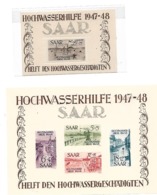 DSP328/  SAAR -  Blöcke 1 + 2, Hochwasser 1948 * (Superqualität, Erstfalz) ABART - Blocks & Kleinbögen