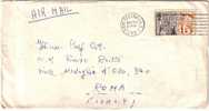E102 - USA LETTER TO ITALY 25/8/1962 - Lettres & Documents