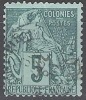 Colonies Françaises 1881 Michel 48 O Cote (2008) 5.00 € Type Alphée Dubois Cachet Rond - Alphée Dubois