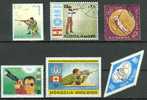 6  Timbres TIR (lot N°06): Pakistan - Fujeria - Roumanie - Nanibie - Mongolie - - Shooting (Weapons)