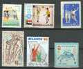 6 Timbres VOLLEY BALL (lot N°05): Pakistan - Fujeira - Corée - Tchecoslovaquie - Cuba - Bulgarie - JO - Pallavolo