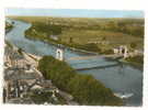 Chalonnes-sur-Loire (49) : Vue Aérienne Au Niveau Du Pont Sur La Loire Environ 1950 (animée). - Chalonnes Sur Loire