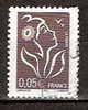 Timbre France Y&T N°3754a (04) Obl. Marianne De Lamouche, 0.05 € (ITVF En GAO). Bistre-noir. Cote 0.15 € - 2004-2008 Marianna Di Lamouche