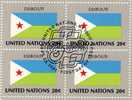 UNO Flaggen II Dschibuti 1981 New York 373, 4-Block+ Kleinbogen O 6€ - Sobres
