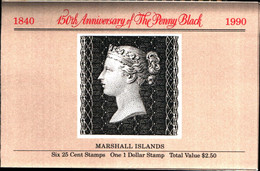 32941) ISOLE MARSHALL- Libretto Completo-MNH** - 150°ann.del Penny Black--LONDON 90- N°287-92 - Islas Marshall