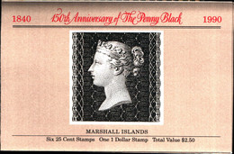 32941) ISOLE MARSHALL- Libretto Completo-MNH** - 150°ann.del Penny Black--LONDON 90- N°287-92 - Marshall